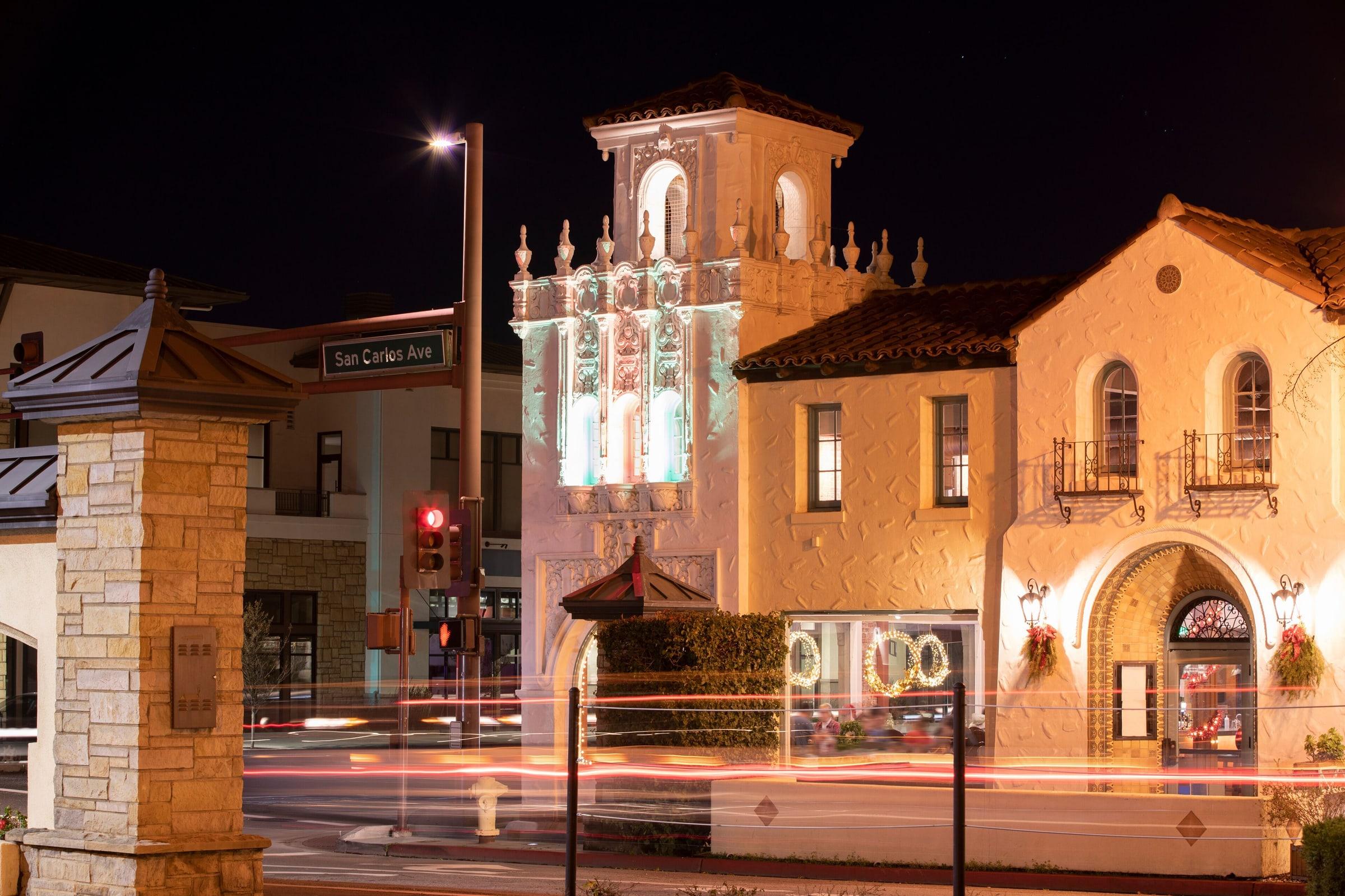 Downtown San Carlos at night